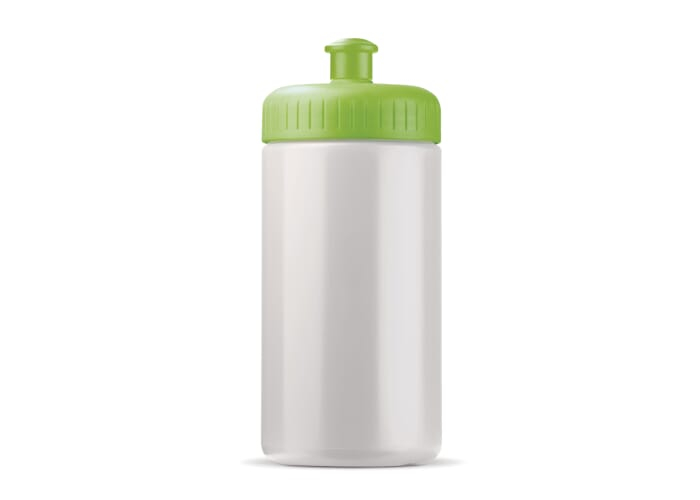 Bidon sport promotionnel Basic - 500 ml Blanc et Vert clair